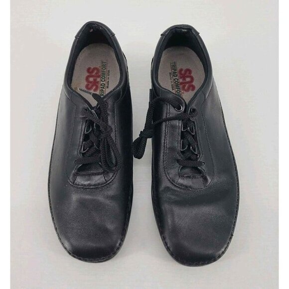 SAS Tripad Comfort Low Wedge Slip-on Soft Step Lace-up Leather Womens Shoe 10.5 - Picture 1 of 6